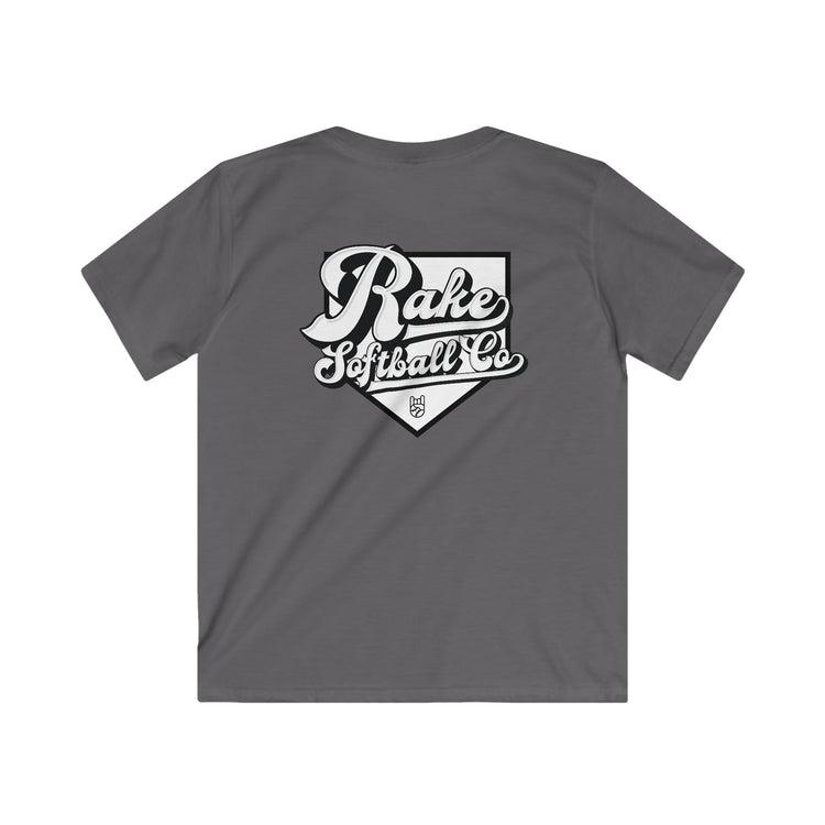 Kids Rake Softball Co. Tee - Rake Baseball Company - RAKE BASEBALL | BASEBALL T-SHIRT | BASEBALL CLOTHING | GOOD VIBES ONLY