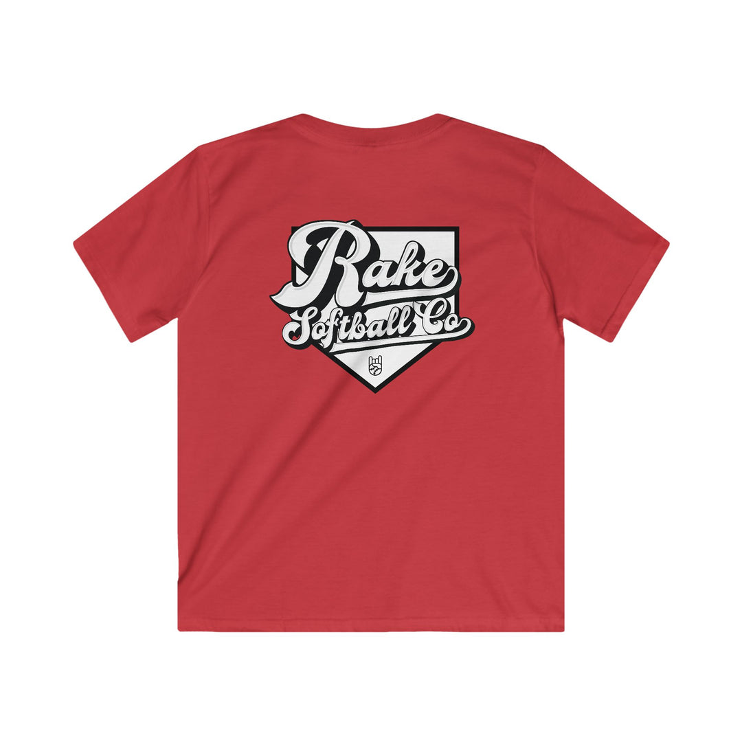 Kids Rake Softball Co. Tee - Rake Baseball Company - RAKE BASEBALL | BASEBALL T-SHIRT | BASEBALL CLOTHING | GOOD VIBES ONLY