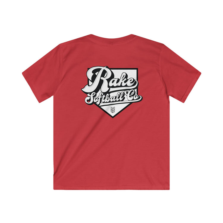 Kids Rake Softball Co. Tee - Rake Baseball Company - RAKE BASEBALL | BASEBALL T-SHIRT | BASEBALL CLOTHING | GOOD VIBES ONLY