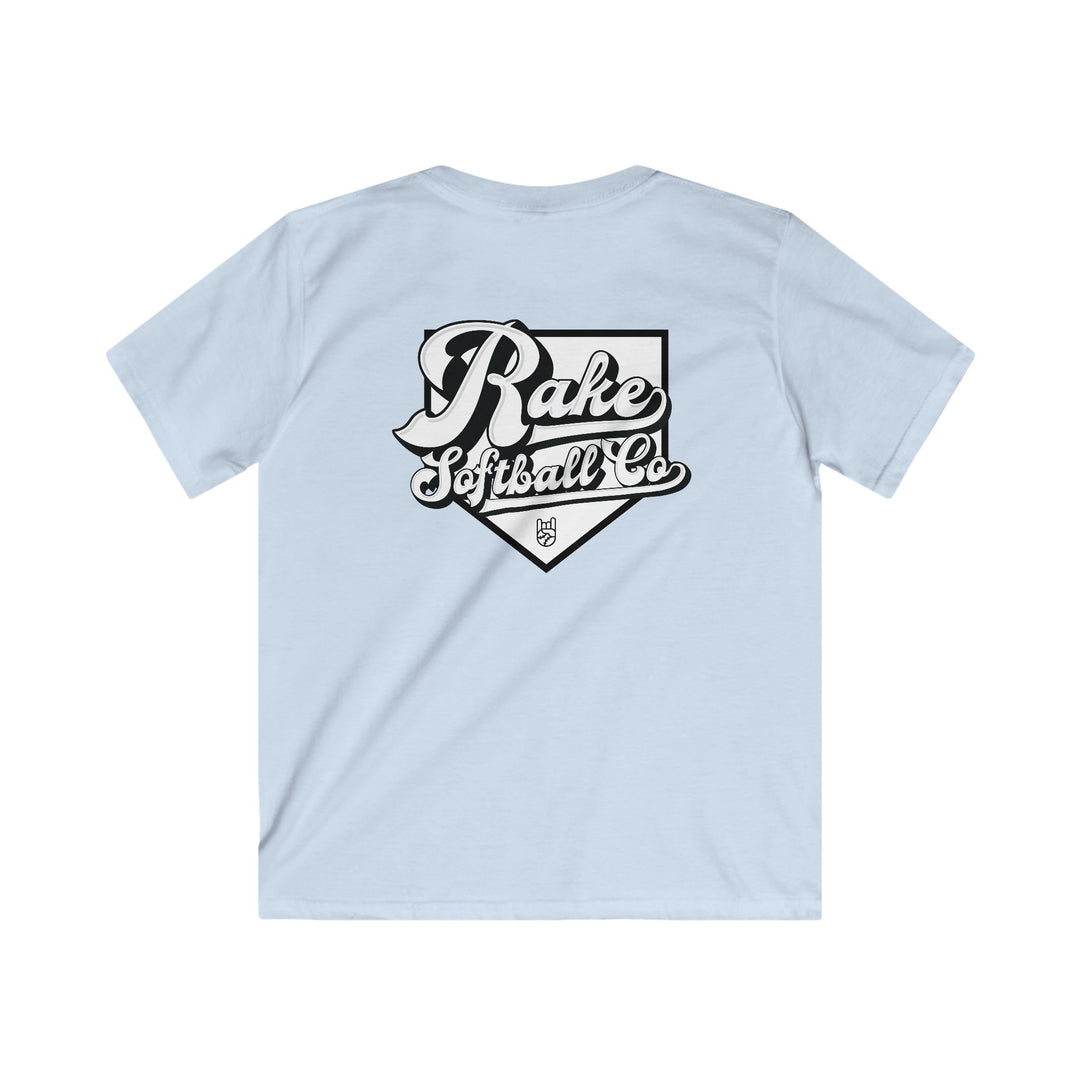 Kids Rake Softball Co. Tee - Rake Baseball Company - RAKE BASEBALL | BASEBALL T-SHIRT | BASEBALL CLOTHING | GOOD VIBES ONLY