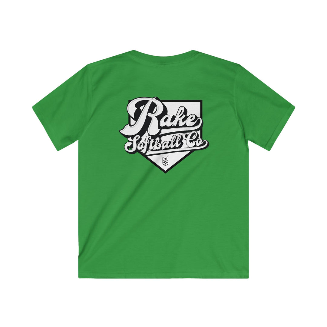 Kids Rake Softball Co. Tee - Rake Baseball Company - RAKE BASEBALL | BASEBALL T-SHIRT | BASEBALL CLOTHING | GOOD VIBES ONLY