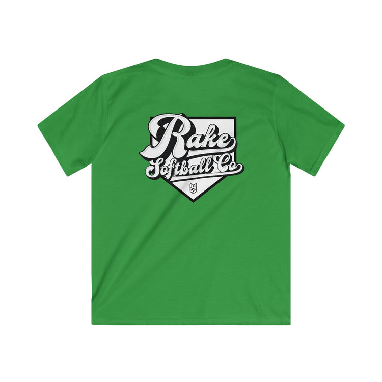 Kids Rake Softball Co. Tee - Rake Baseball Company - RAKE BASEBALL | BASEBALL T-SHIRT | BASEBALL CLOTHING | GOOD VIBES ONLY