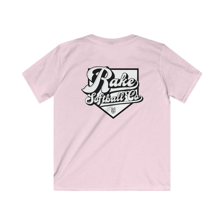 Kids Rake Softball Co. Tee - Rake Baseball Company - RAKE BASEBALL | BASEBALL T-SHIRT | BASEBALL CLOTHING | GOOD VIBES ONLY