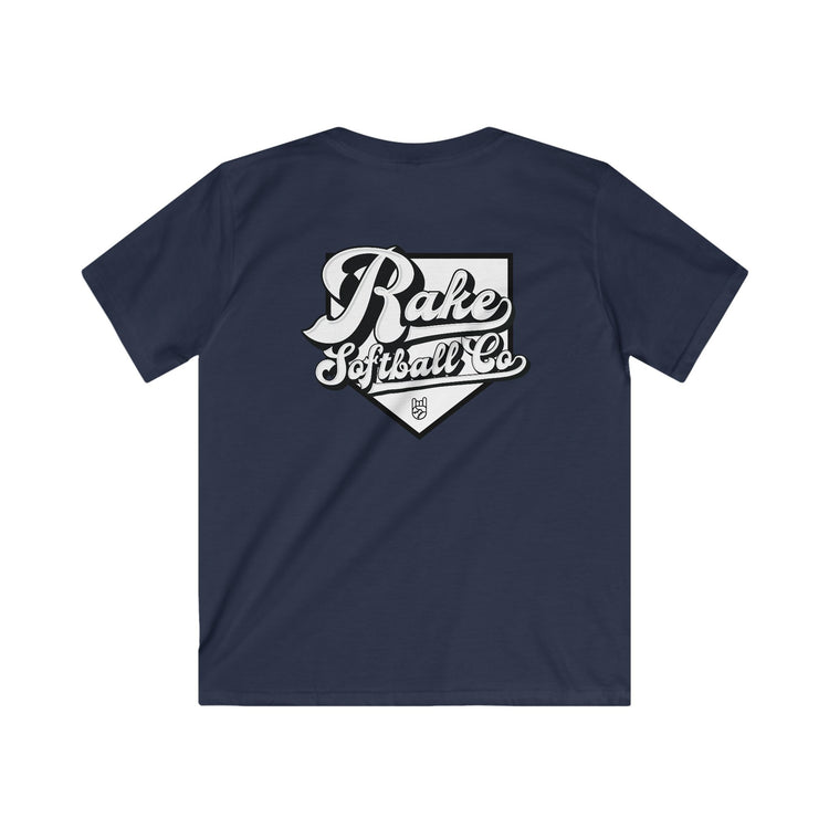 Kids Rake Softball Co. Tee - Rake Baseball Company - RAKE BASEBALL | BASEBALL T-SHIRT | BASEBALL CLOTHING | GOOD VIBES ONLY