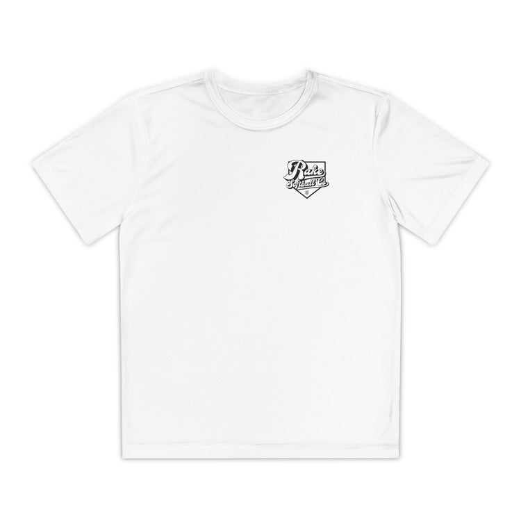 Kids Rake Softball Co. Dry Fit Tee - Rake Baseball Company - RAKE BASEBALL | BASEBALL T-SHIRT | BASEBALL CLOTHING | GOOD VIBES ONLY