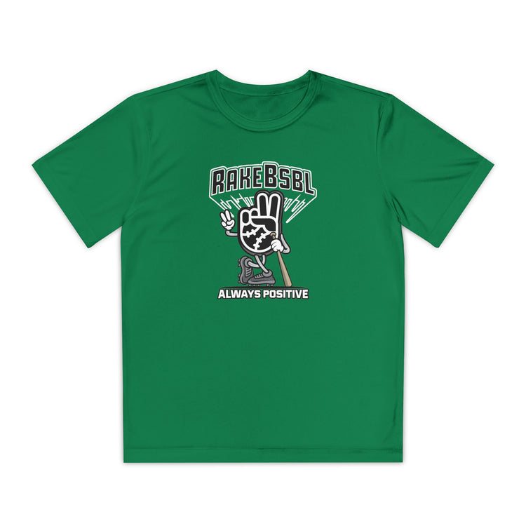 Kids Always Positive Vibes Dry Fit Tee - Rake Baseball Company - RAKE BASEBALL | BASEBALL T-SHIRT | BASEBALL CLOTHING | GOOD VIBES ONLY