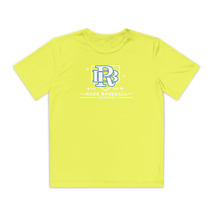 Kids Rake Baseball Homeplate Tee Dry Fit Tee - Rake Baseball Company - RAKE BASEBALL | BASEBALL T-SHIRT | BASEBALL CLOTHING | GOOD VIBES ONLY