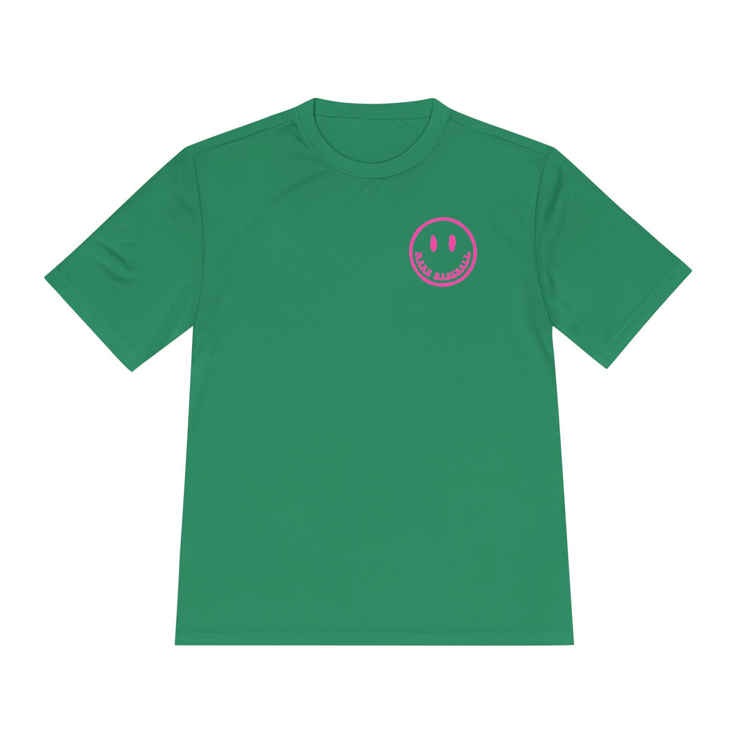 Rake Smile Dry Fit Tee - Rake Baseball Company - RAKE BASEBALL | BASEBALL T-SHIRT | BASEBALL CLOTHING | GOOD VIBES ONLY