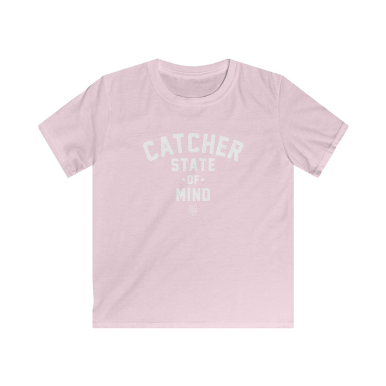 Kids Catcher State of Mind Tee - Rake Baseball Company - RAKE BASEBALL | BASEBALL T-SHIRT | BASEBALL CLOTHING | GOOD VIBES ONLY
