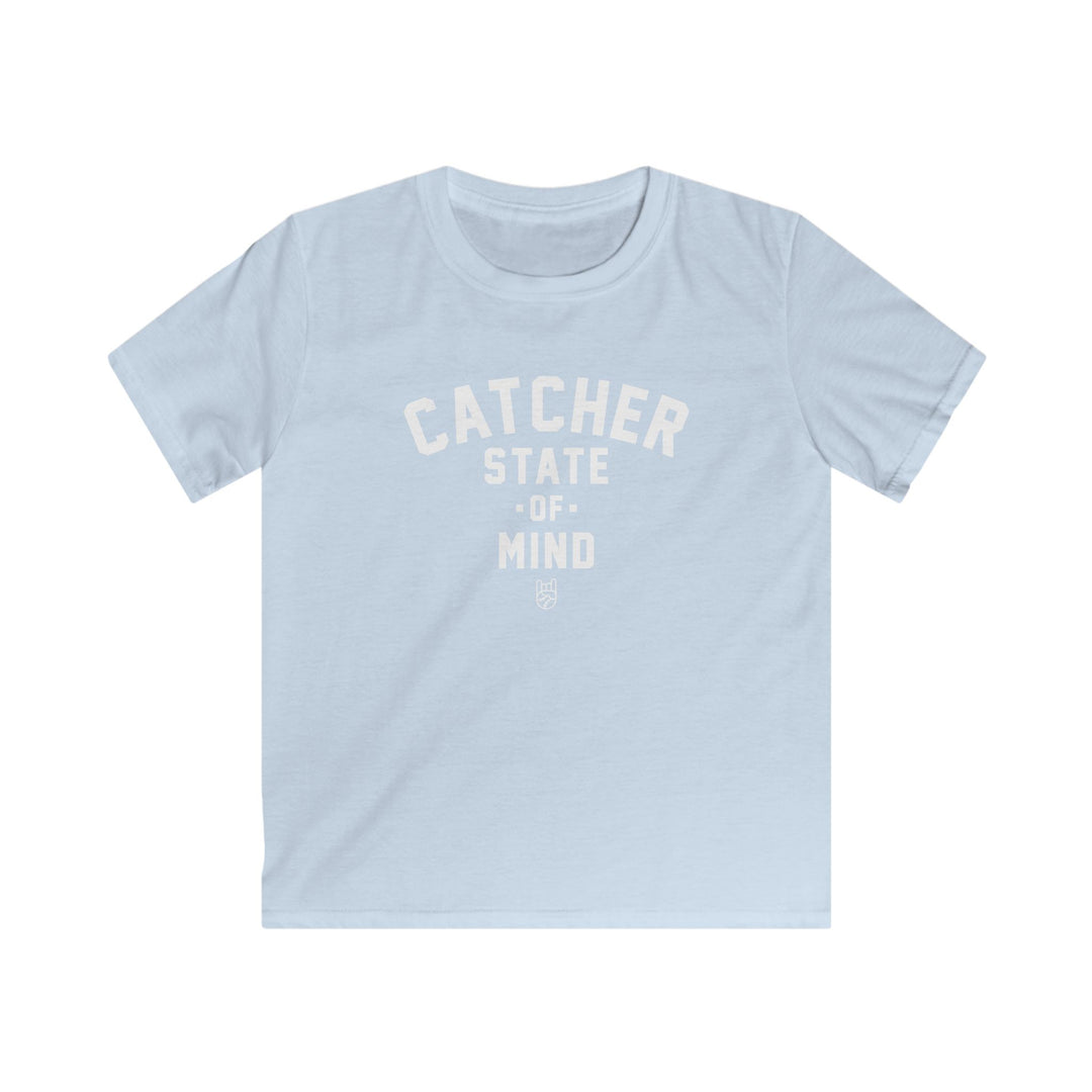Kids Catcher State of Mind Tee - Rake Baseball Company - RAKE BASEBALL | BASEBALL T-SHIRT | BASEBALL CLOTHING | GOOD VIBES ONLY