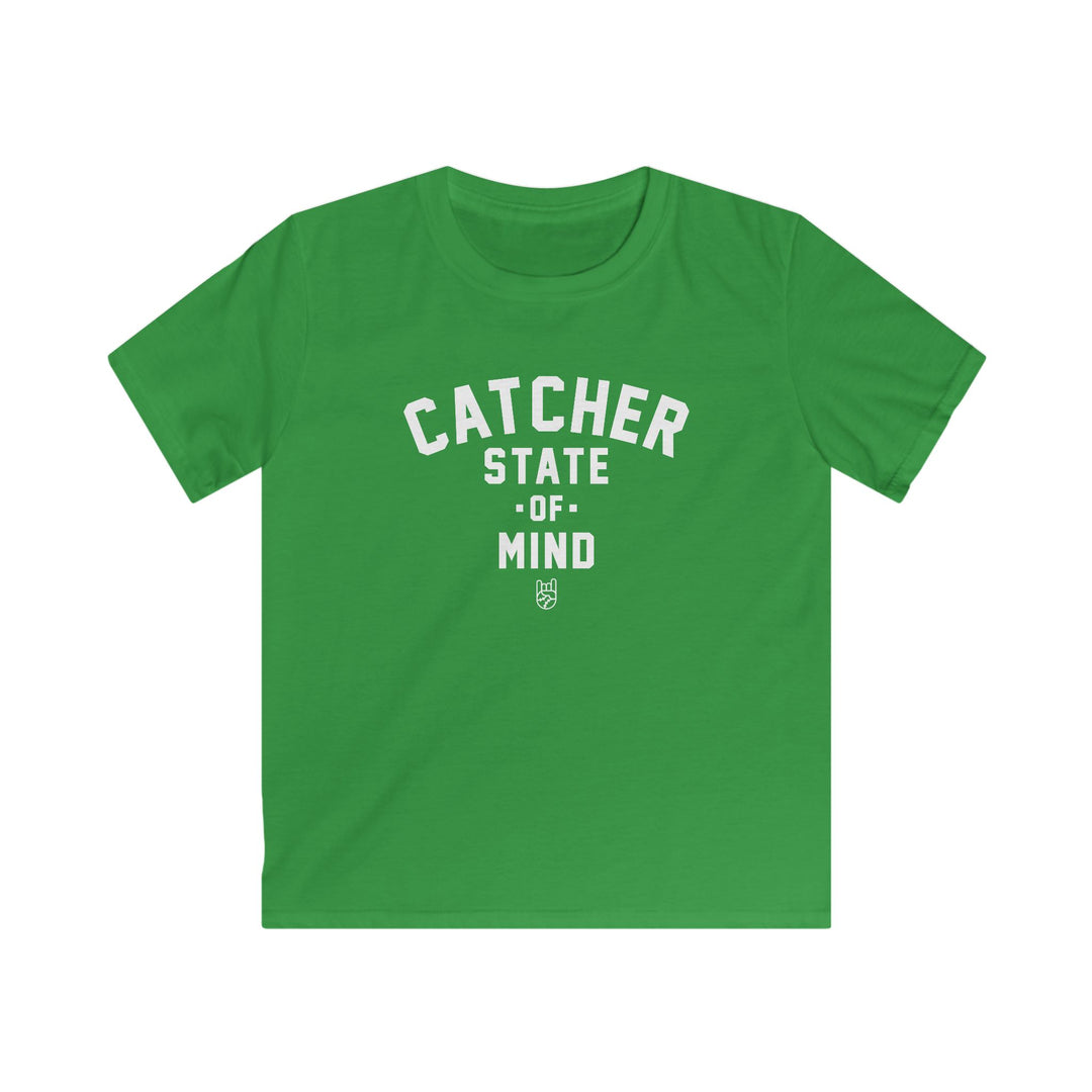 Kids Catcher State of Mind Tee - Rake Baseball Company - RAKE BASEBALL | BASEBALL T-SHIRT | BASEBALL CLOTHING | GOOD VIBES ONLY