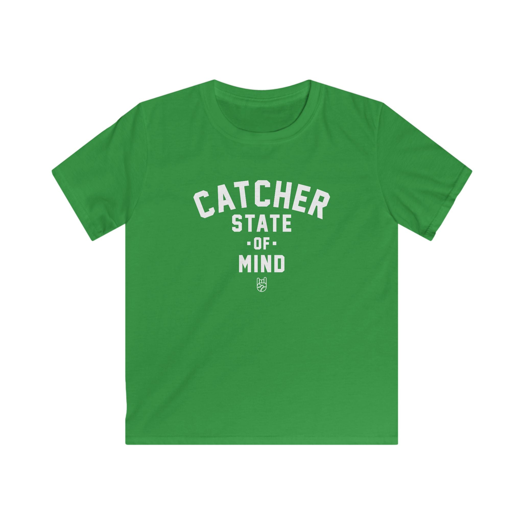 Kids Catcher State of Mind Tee - Rake Baseball Company - RAKE BASEBALL | BASEBALL T-SHIRT | BASEBALL CLOTHING | GOOD VIBES ONLY