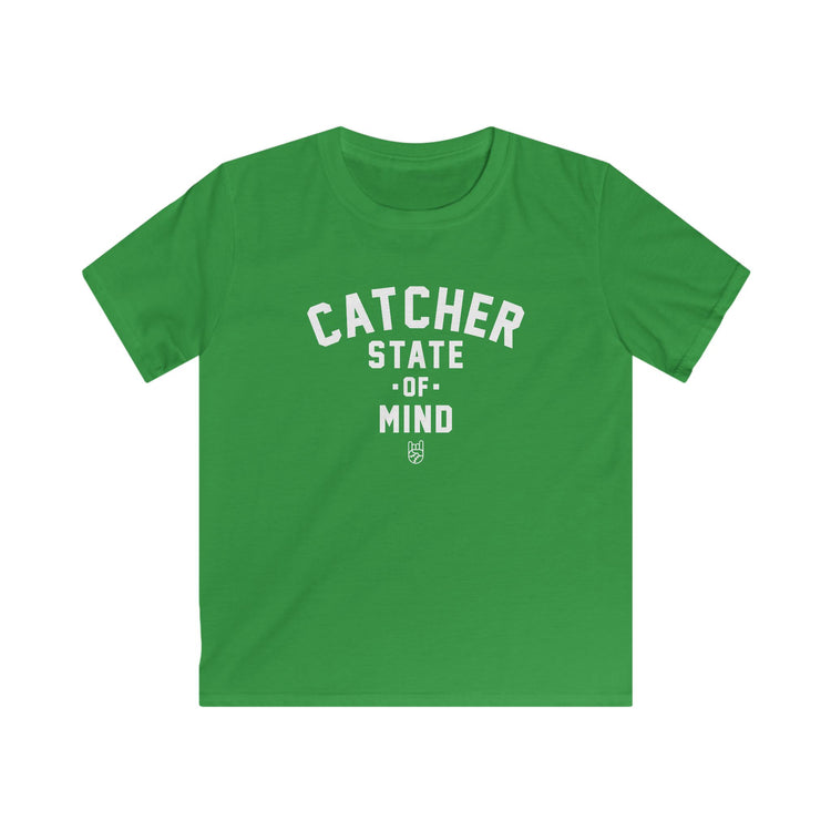 Kids Catcher State of Mind Tee - Rake Baseball Company - RAKE BASEBALL | BASEBALL T-SHIRT | BASEBALL CLOTHING | GOOD VIBES ONLY