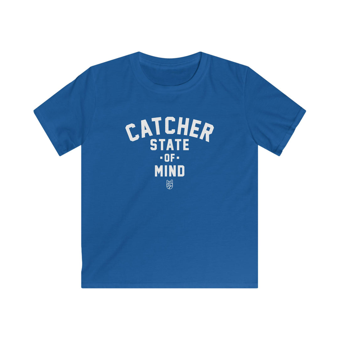 Kids Catcher State of Mind Tee - Rake Baseball Company - RAKE BASEBALL | BASEBALL T-SHIRT | BASEBALL CLOTHING | GOOD VIBES ONLY