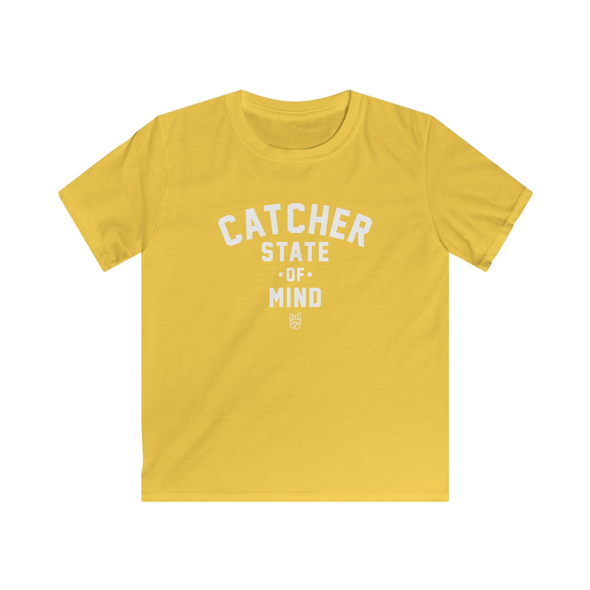 Kids Catcher State of Mind Tee - Rake Baseball Company - RAKE BASEBALL | BASEBALL T-SHIRT | BASEBALL CLOTHING | GOOD VIBES ONLY