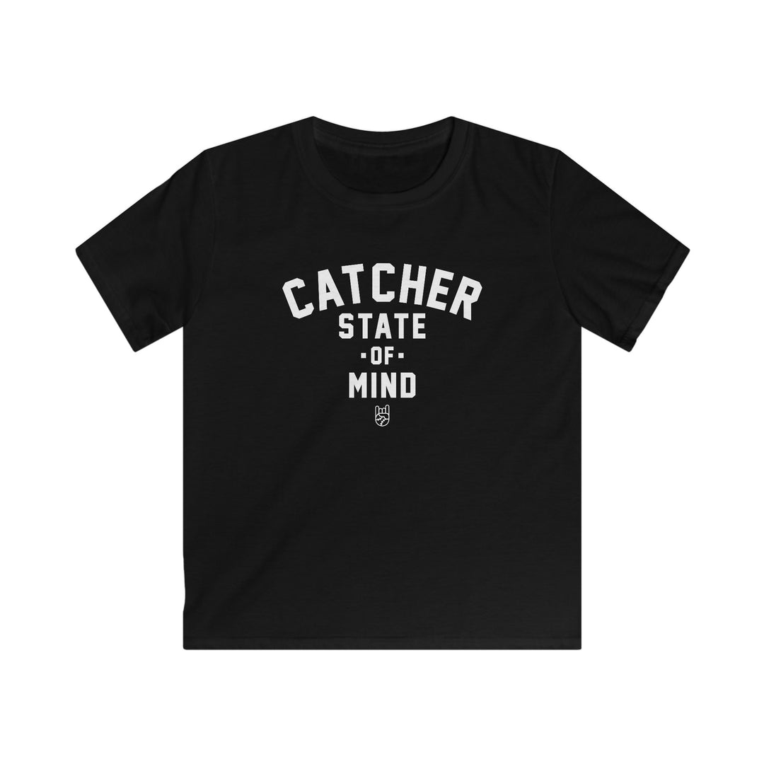 Kids Catcher State of Mind Tee - Rake Baseball Company - RAKE BASEBALL | BASEBALL T-SHIRT | BASEBALL CLOTHING | GOOD VIBES ONLY
