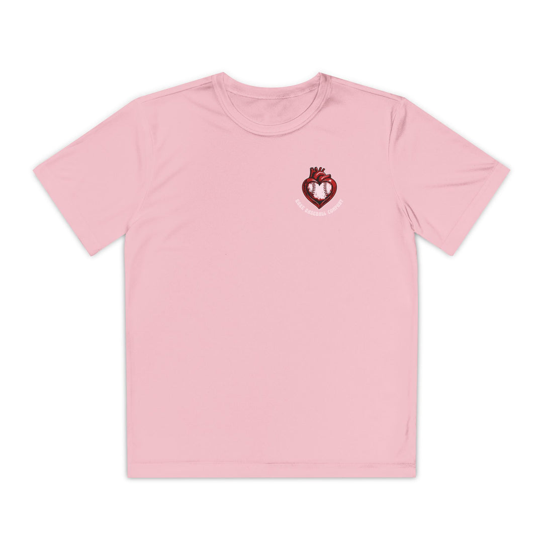 Kids True Amor Baseball Dry Fit Tee - Rake Baseball Company - RAKE BASEBALL | BASEBALL T-SHIRT | BASEBALL CLOTHING | GOOD VIBES ONLY