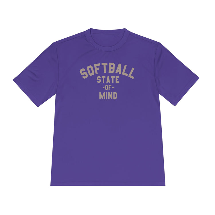 Softball State of Mind Dry Fit Tee - Rake Baseball Company - RAKE BASEBALL | BASEBALL T-SHIRT | BASEBALL CLOTHING | GOOD VIBES ONLY