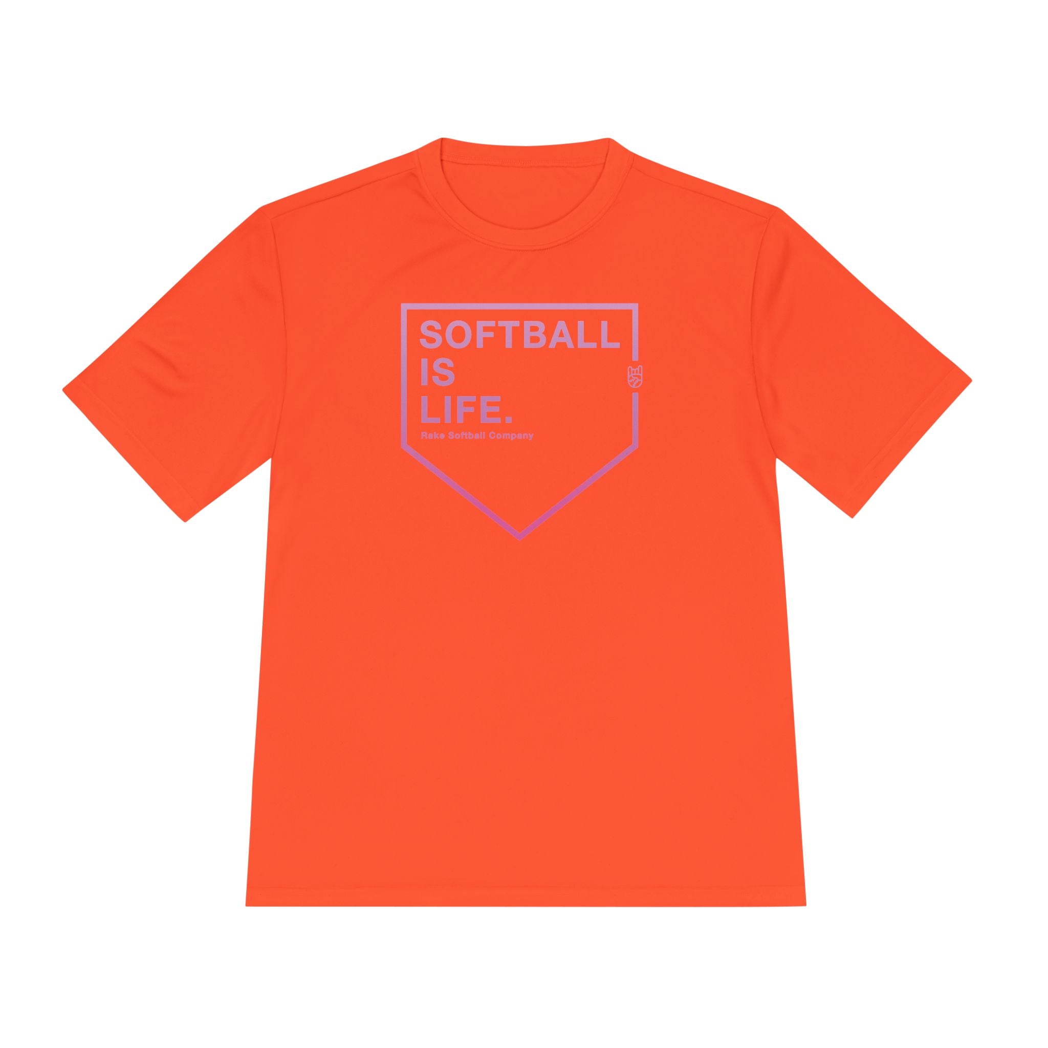 Softball Is Life Dry Fit Tee - Rake Baseball Company - RAKE BASEBALL | BASEBALL T-SHIRT | BASEBALL CLOTHING | GOOD VIBES ONLY
