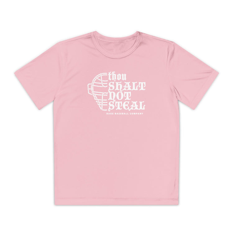 Kids Thou Shalt Not Steal Fit Tee - Rake Baseball Company - RAKE BASEBALL | BASEBALL T-SHIRT | BASEBALL CLOTHING | GOOD VIBES ONLY