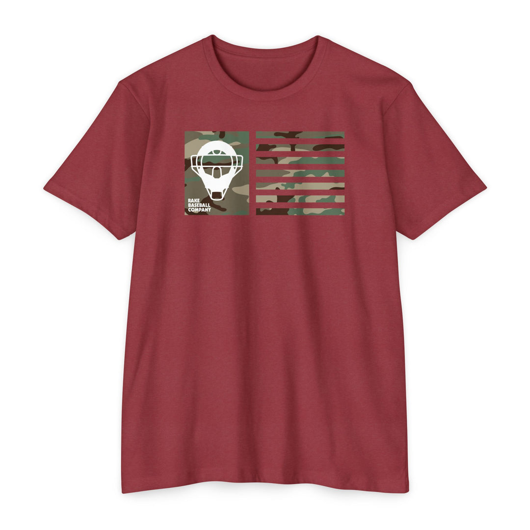 Camo Catcher's Mask Flag Tee
