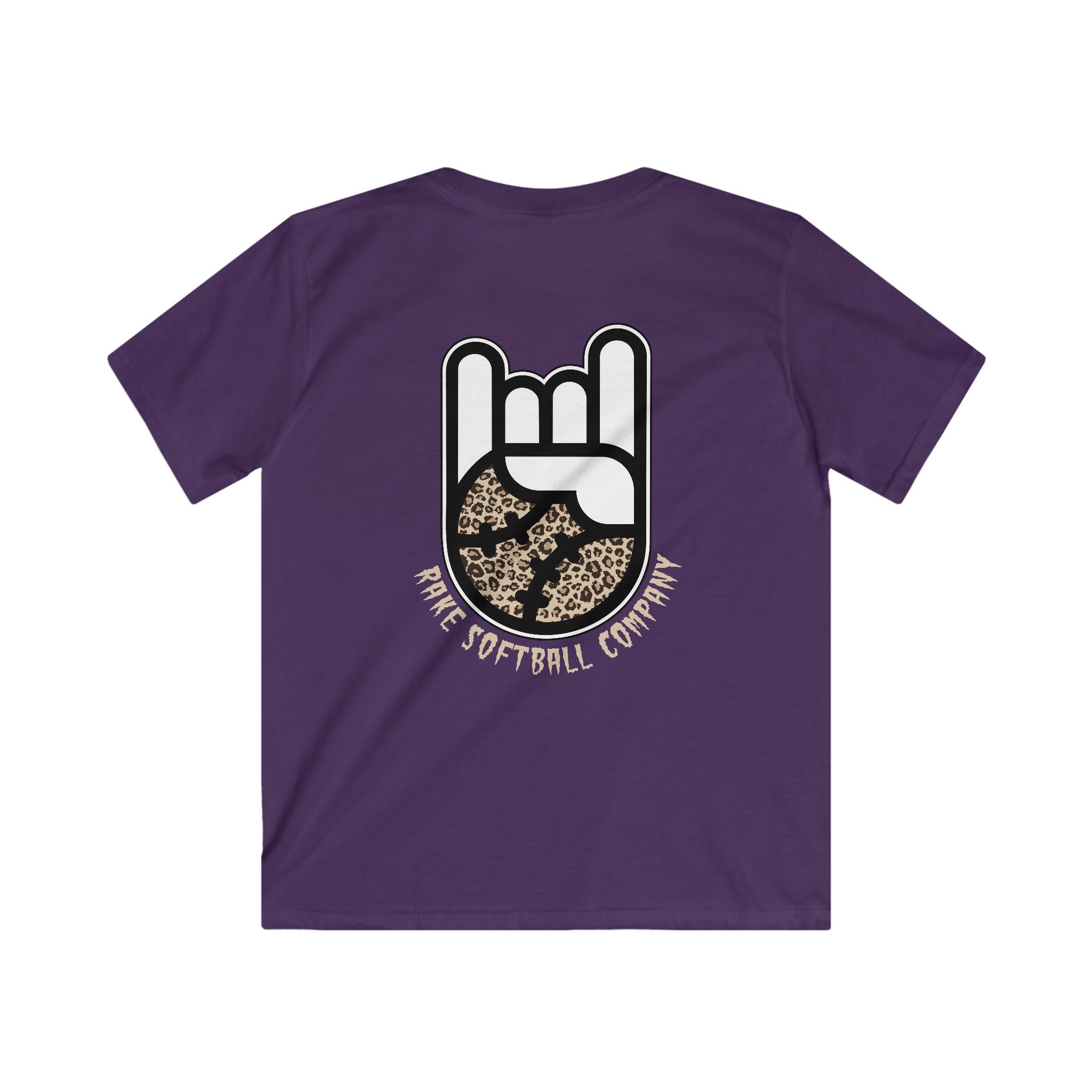 Kids Rake Cheetah Softball Company Tee - Rake Baseball Company - RAKE BASEBALL | BASEBALL T-SHIRT | BASEBALL CLOTHING | GOOD VIBES ONLY