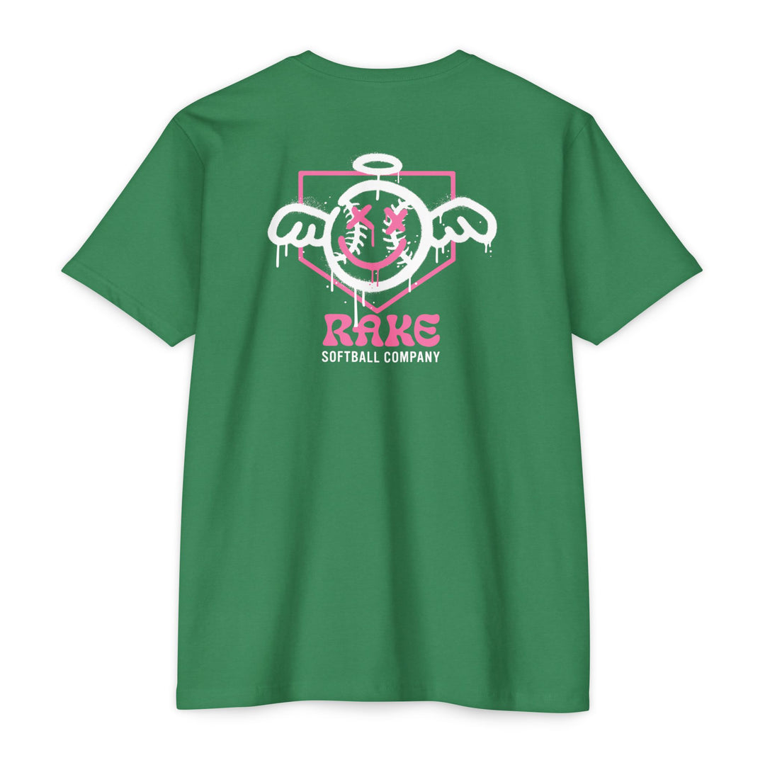 She Angel Drip Softball Tee - Rake Baseball Company - RAKE BASEBALL | BASEBALL T-SHIRT | BASEBALL CLOTHING | GOOD VIBES ONLY