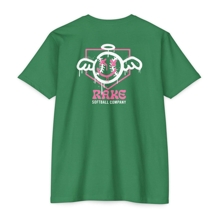 She Angel Drip Softball Tee - Rake Baseball Company - RAKE BASEBALL | BASEBALL T-SHIRT | BASEBALL CLOTHING | GOOD VIBES ONLY