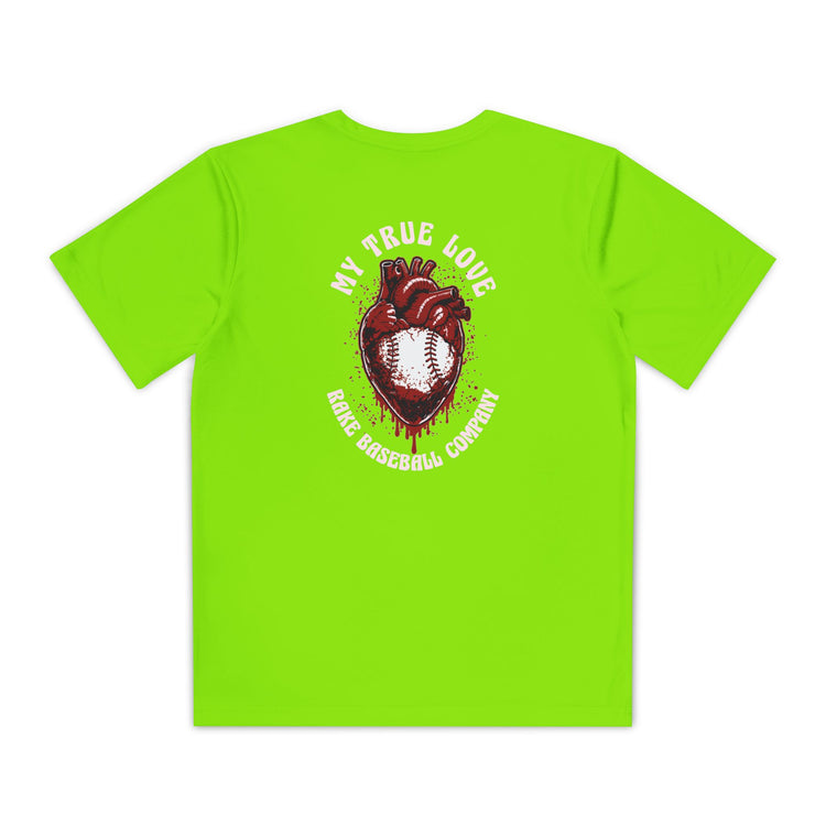 Kids My True Love Baseball Dry Fit Tee - Rake Baseball Company - RAKE BASEBALL | BASEBALL T-SHIRT | BASEBALL CLOTHING | GOOD VIBES ONLY
