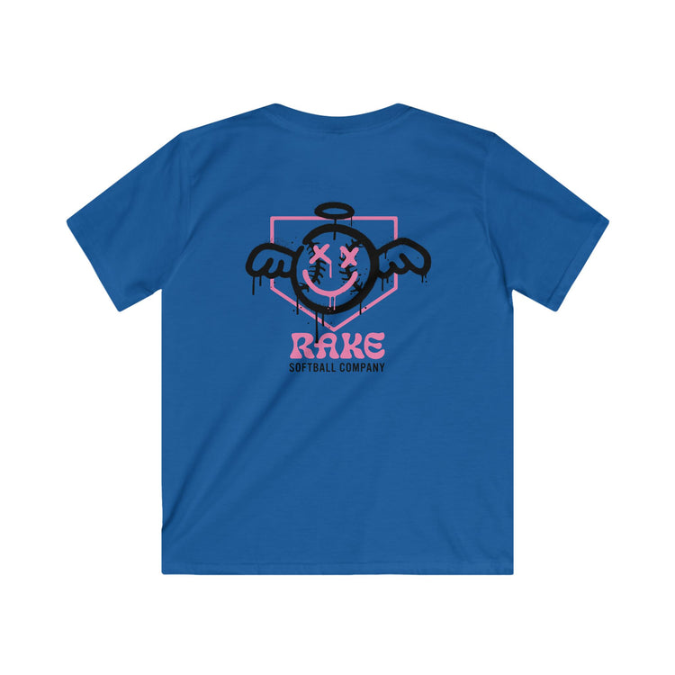 Kids She Angel Drip Softball Tee - Rake Baseball Company - RAKE BASEBALL | BASEBALL T-SHIRT | BASEBALL CLOTHING | GOOD VIBES ONLY