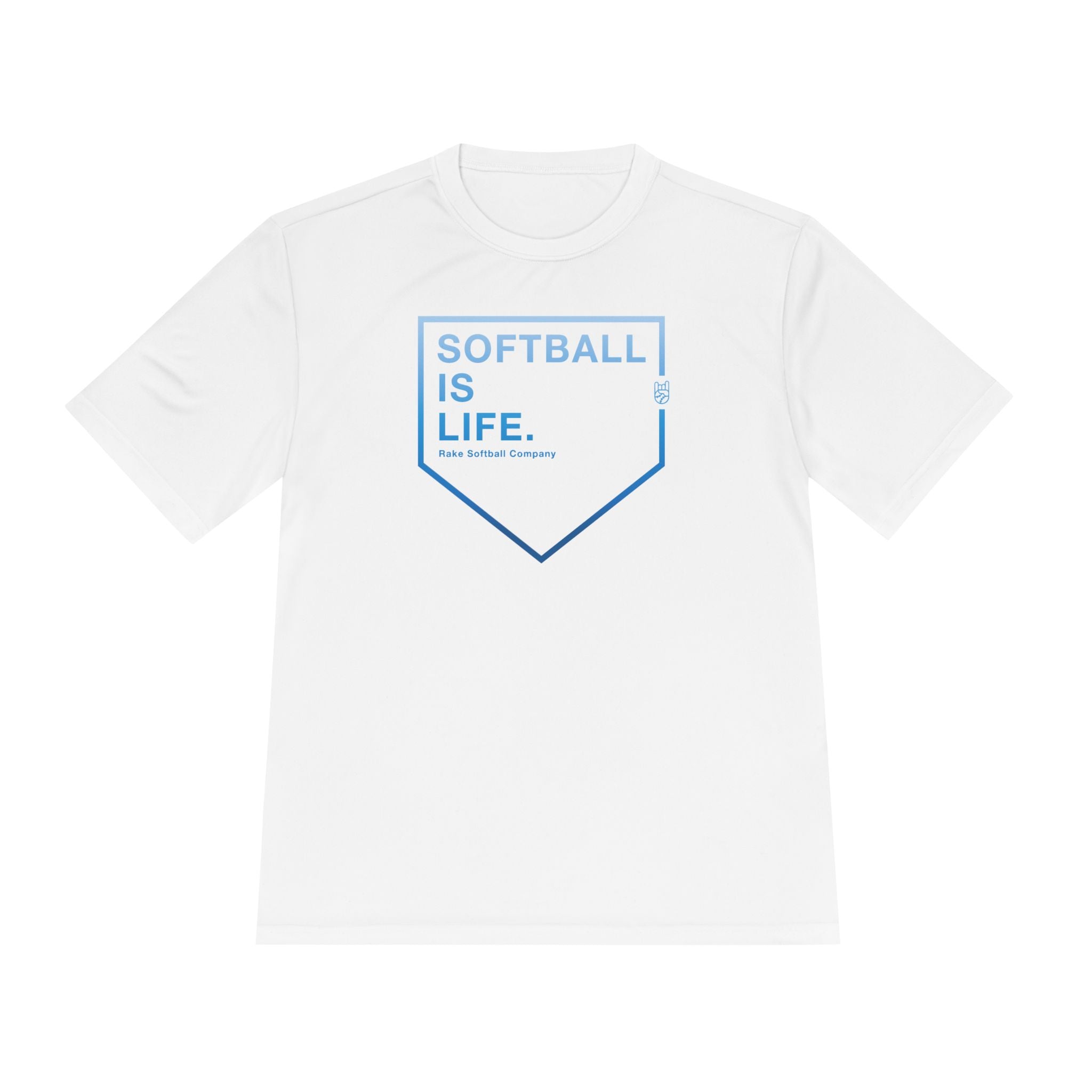 Softball Is Life Dry Fit Tee - Rake Baseball Company - RAKE BASEBALL | BASEBALL T-SHIRT | BASEBALL CLOTHING | GOOD VIBES ONLY