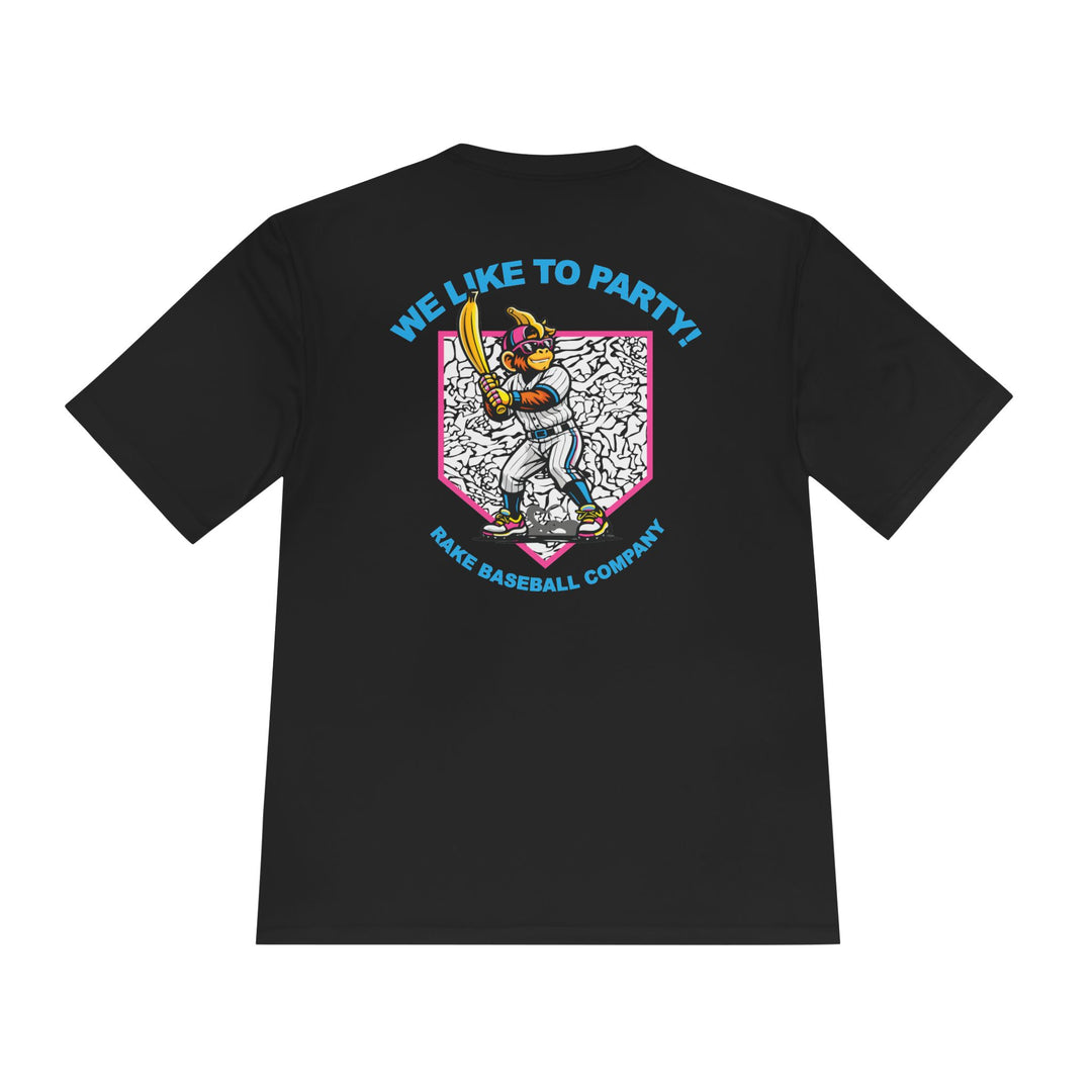 Party Animals Inspired Dry Fit Tee - Rake Baseball Company - RAKE BASEBALL | BASEBALL T-SHIRT | BASEBALL CLOTHING | GOOD VIBES ONLY