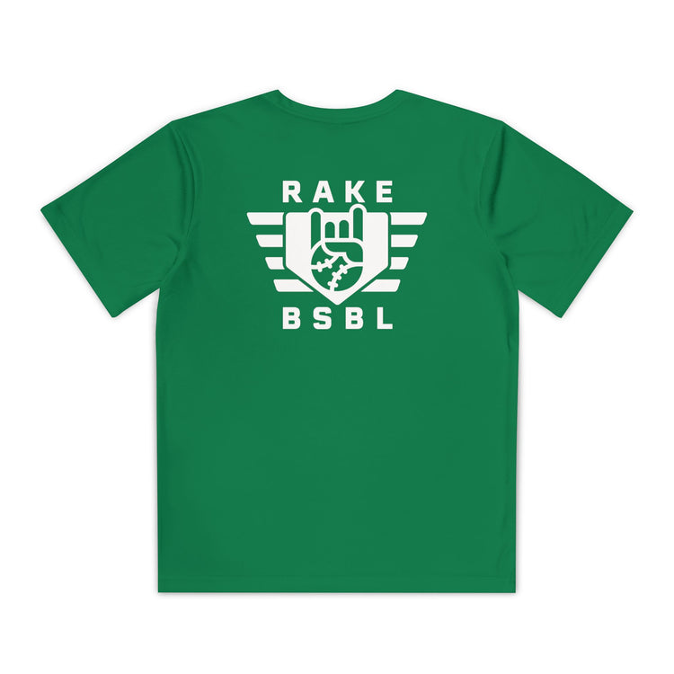 Kids Rake Flag Dry Fit Tee - Rake Baseball Company - RAKE BASEBALL | BASEBALL T-SHIRT | BASEBALL CLOTHING | GOOD VIBES ONLY