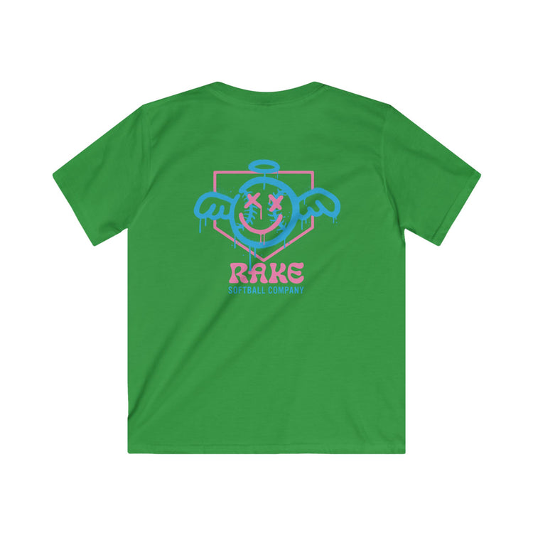 Kids She Angel Drip Softball Tee - Rake Baseball Company - RAKE BASEBALL | BASEBALL T-SHIRT | BASEBALL CLOTHING | GOOD VIBES ONLY