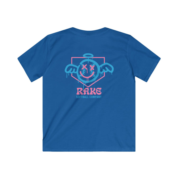 Kids She Angel Drip Softball Tee - Rake Baseball Company - RAKE BASEBALL | BASEBALL T-SHIRT | BASEBALL CLOTHING | GOOD VIBES ONLY