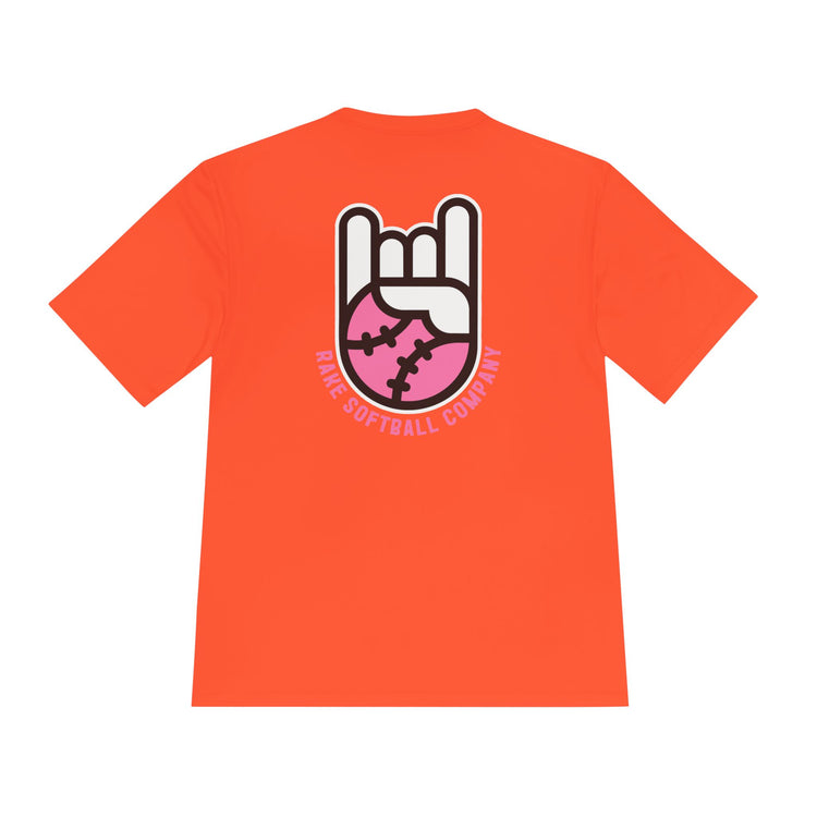 Rake Softball Company Dry Fit Tee - Rake Baseball Company - RAKE BASEBALL | BASEBALL T-SHIRT | BASEBALL CLOTHING | GOOD VIBES ONLY