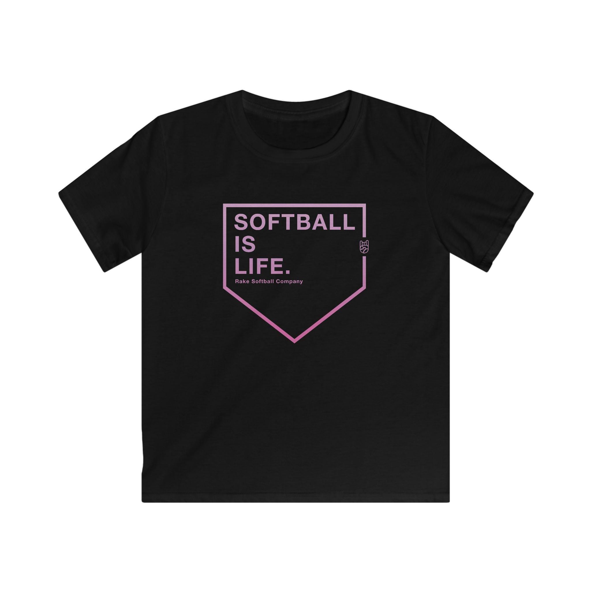 Kids Softball Is Life Tee - Rake Baseball Company - RAKE BASEBALL | BASEBALL T-SHIRT | BASEBALL CLOTHING | GOOD VIBES ONLY