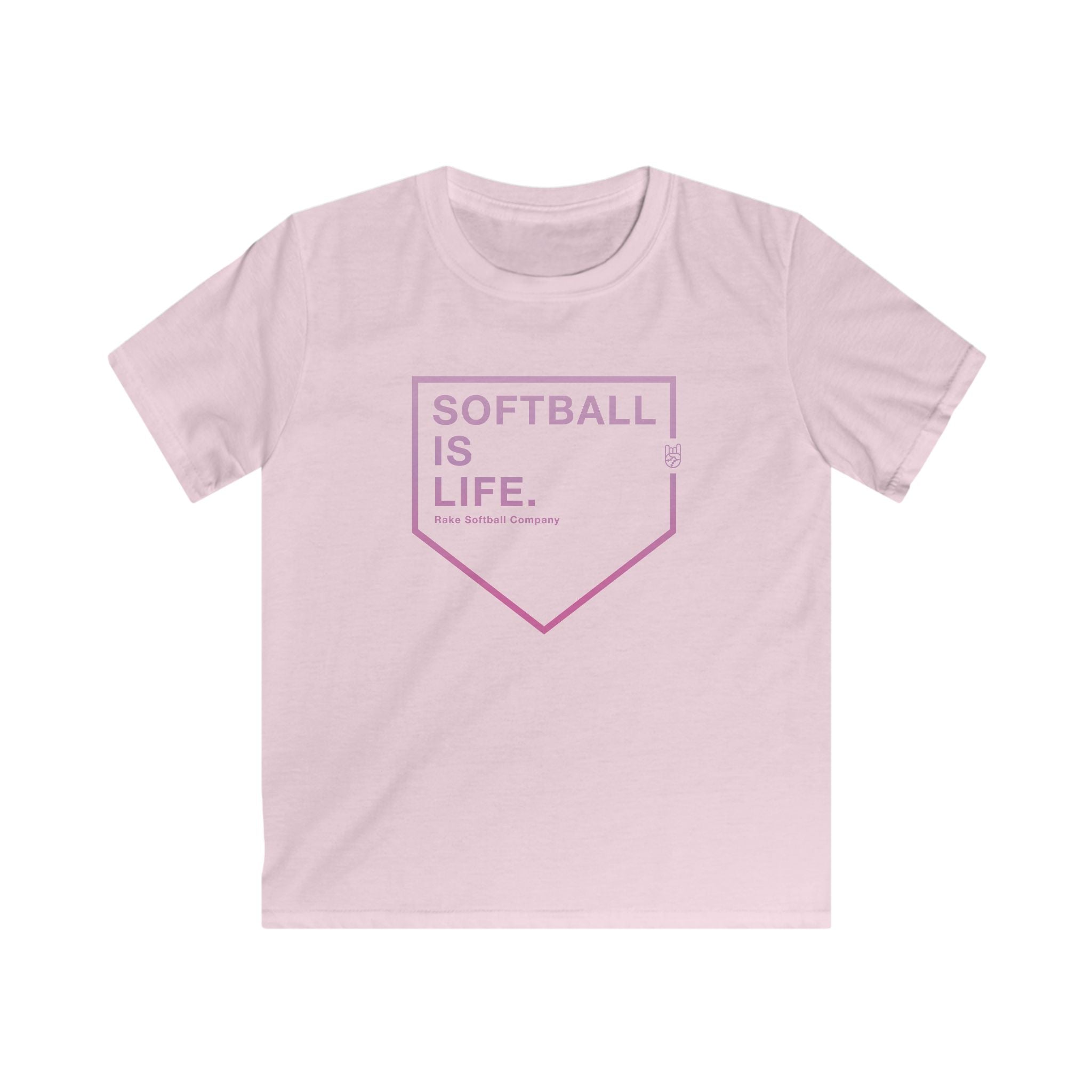 Kids Softball Is Life Tee - Rake Baseball Company - RAKE BASEBALL | BASEBALL T-SHIRT | BASEBALL CLOTHING | GOOD VIBES ONLY