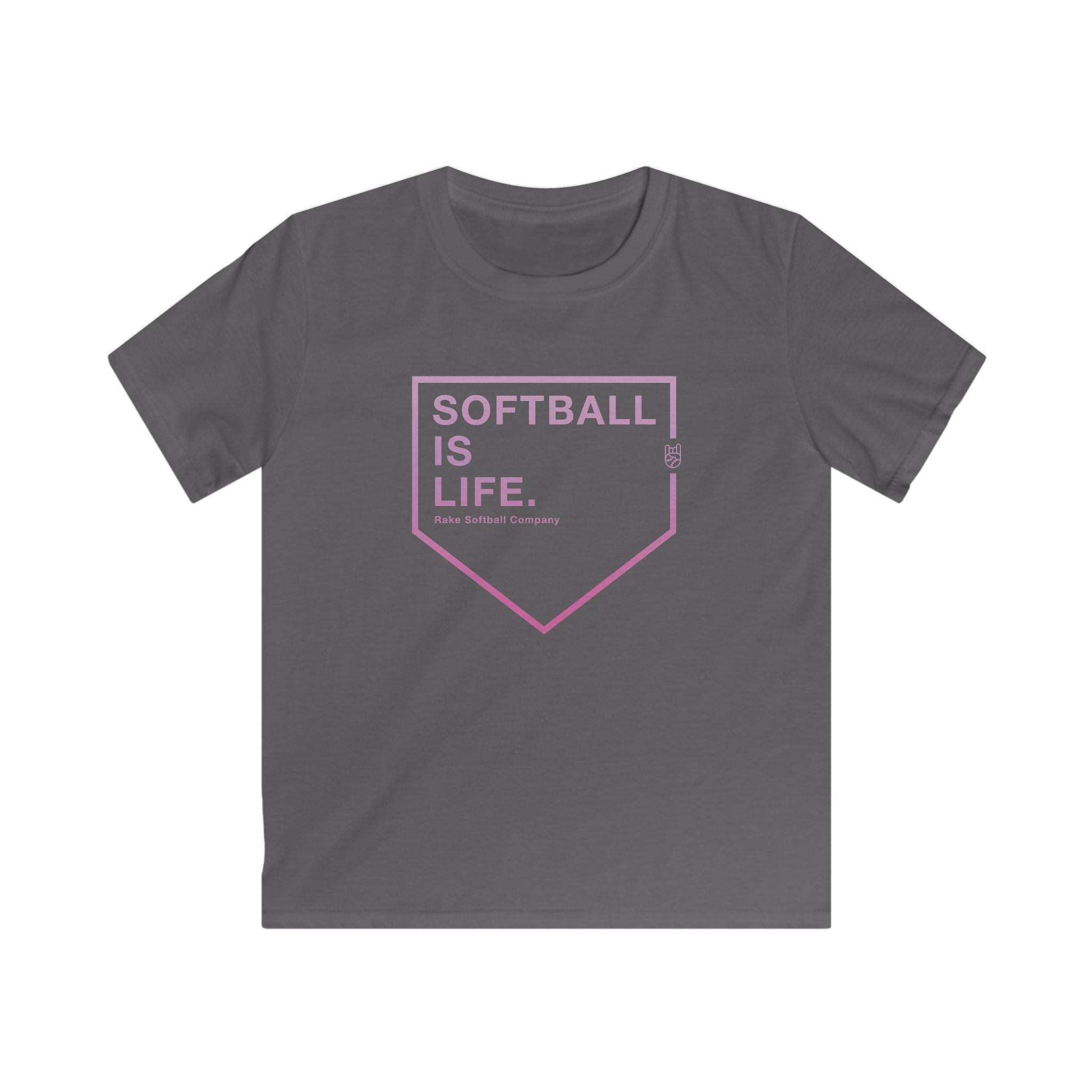 Kids Softball Is Life Tee - Rake Baseball Company - RAKE BASEBALL | BASEBALL T-SHIRT | BASEBALL CLOTHING | GOOD VIBES ONLY