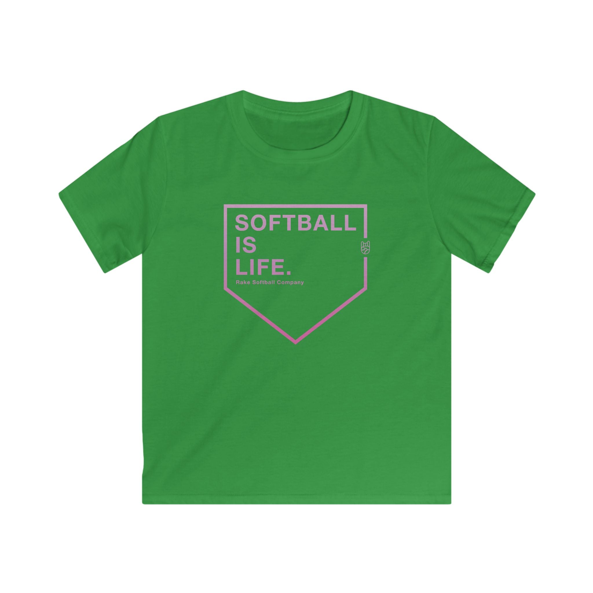 Kids Softball Is Life Tee - Rake Baseball Company - RAKE BASEBALL | BASEBALL T-SHIRT | BASEBALL CLOTHING | GOOD VIBES ONLY