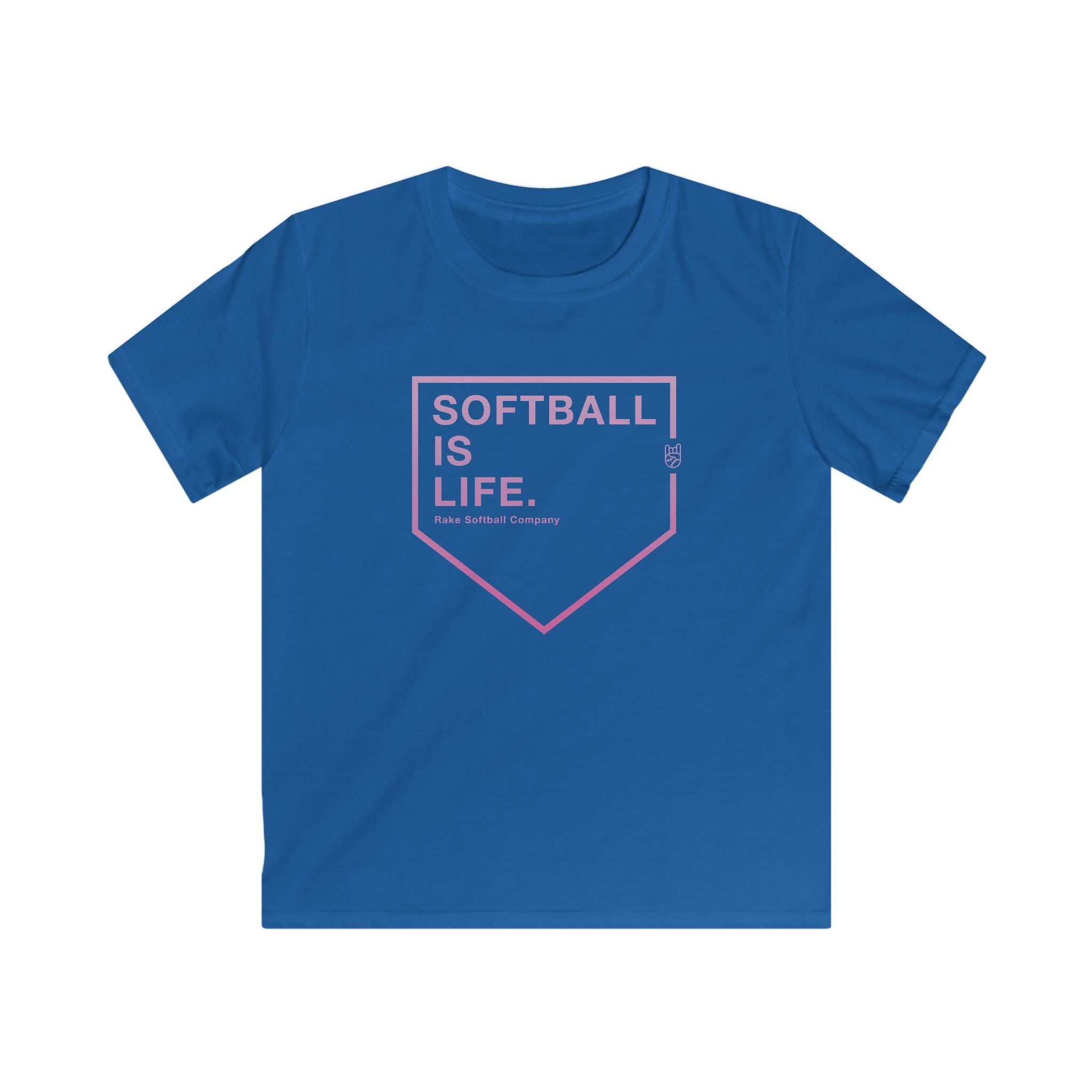 Kids Softball Is Life Tee - Rake Baseball Company - RAKE BASEBALL | BASEBALL T-SHIRT | BASEBALL CLOTHING | GOOD VIBES ONLY