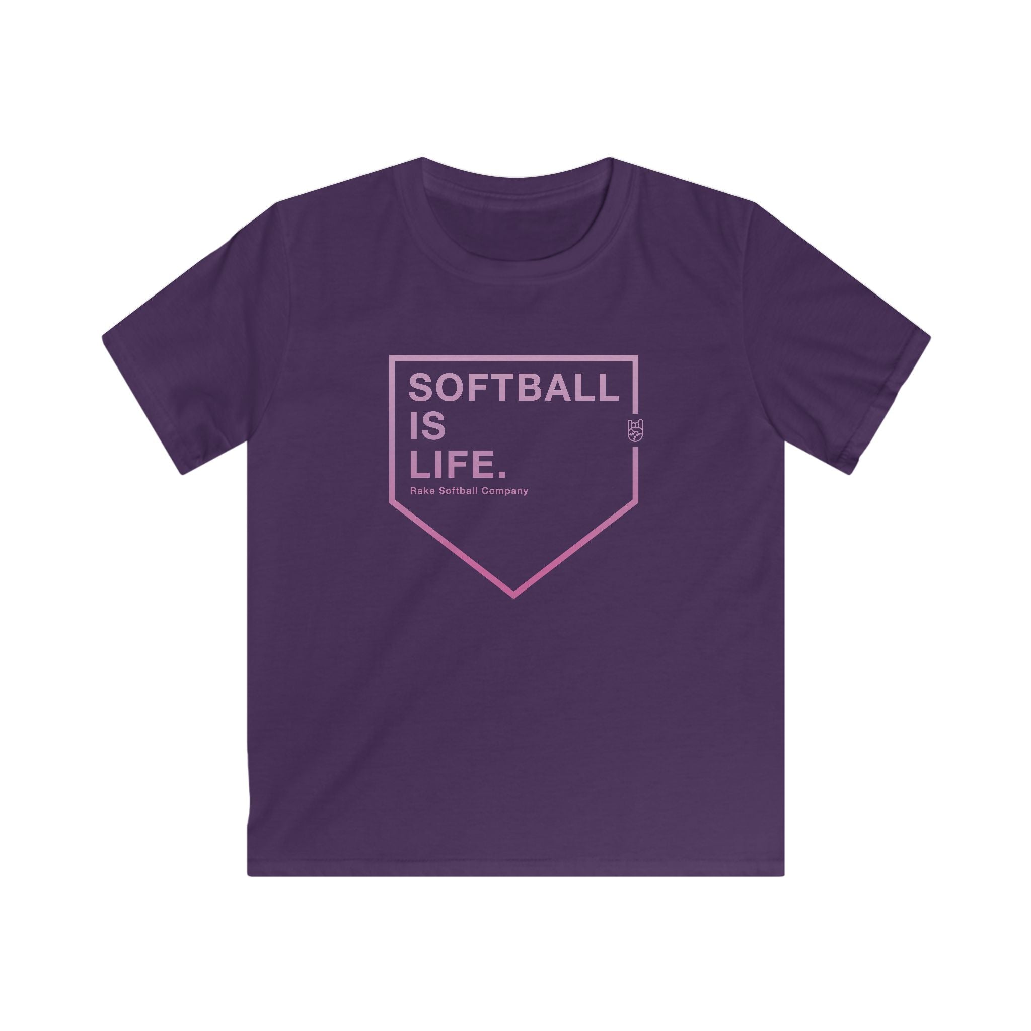 Kids Softball Is Life Tee - Rake Baseball Company - RAKE BASEBALL | BASEBALL T-SHIRT | BASEBALL CLOTHING | GOOD VIBES ONLY