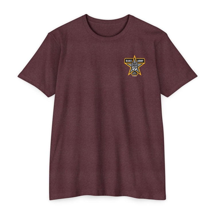 Unisex Graphic Rake Army T-Shirt, Casual Tee, Vintage Style, Gift for Music Lovers, Comfortable Everyday Wear, Birthday Gift, Festival Outfit - Rake Baseball Company - RAKE BASEBALL | BASEBALL T-SHIRT | BASEBALL CLOTHING | GOOD VIBES ONLY