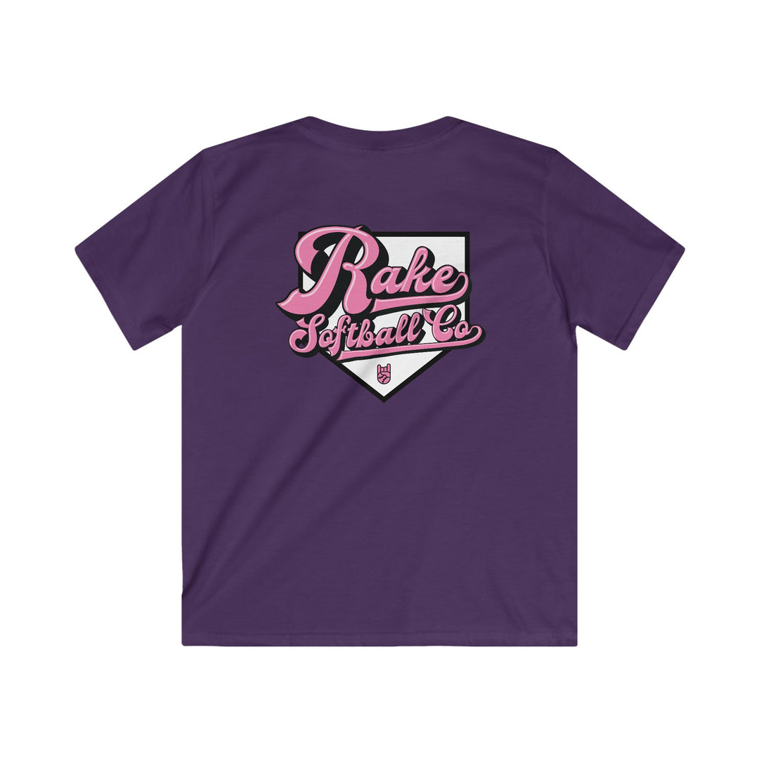 Kids Rake Softball Co. Tee - Rake Baseball Company - RAKE BASEBALL | BASEBALL T-SHIRT | BASEBALL CLOTHING | GOOD VIBES ONLY