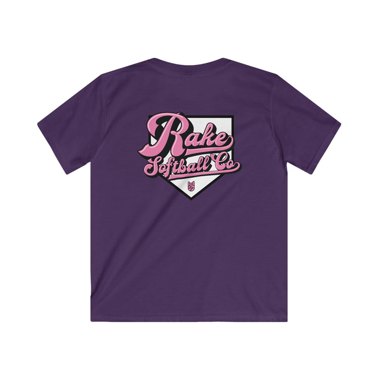 Kids Rake Softball Co. Tee - Rake Baseball Company - RAKE BASEBALL | BASEBALL T-SHIRT | BASEBALL CLOTHING | GOOD VIBES ONLY
