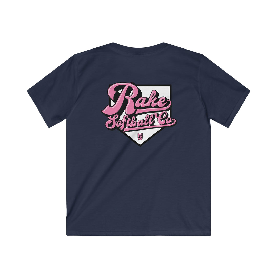 Kids Rake Softball Co. Tee - Rake Baseball Company - RAKE BASEBALL | BASEBALL T-SHIRT | BASEBALL CLOTHING | GOOD VIBES ONLY