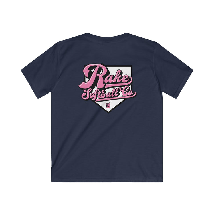 Kids Rake Softball Co. Tee - Rake Baseball Company - RAKE BASEBALL | BASEBALL T-SHIRT | BASEBALL CLOTHING | GOOD VIBES ONLY