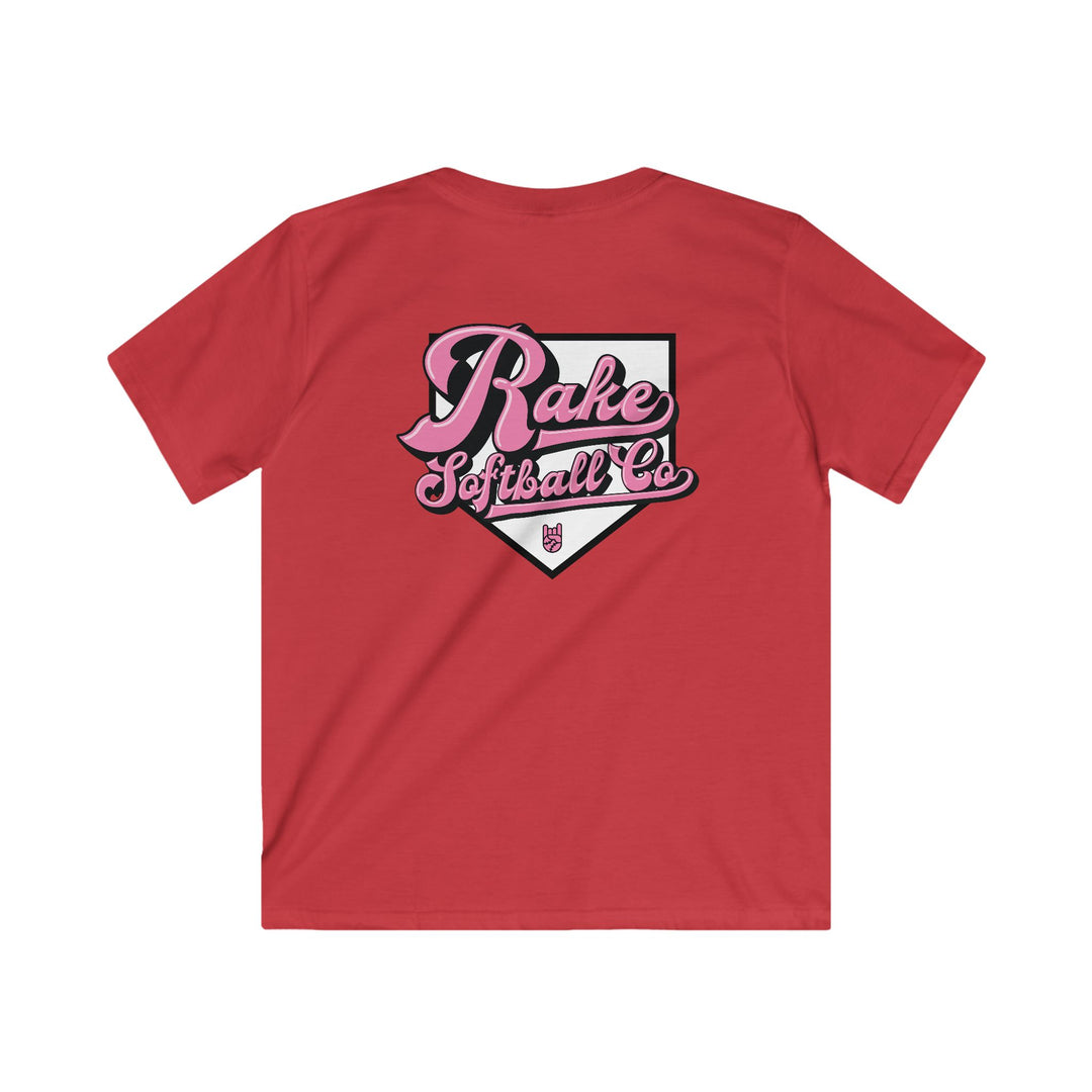 Kids Rake Softball Co. Tee - Rake Baseball Company - RAKE BASEBALL | BASEBALL T-SHIRT | BASEBALL CLOTHING | GOOD VIBES ONLY