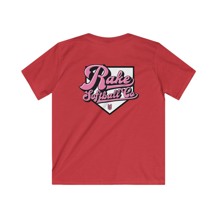 Kids Rake Softball Co. Tee - Rake Baseball Company - RAKE BASEBALL | BASEBALL T-SHIRT | BASEBALL CLOTHING | GOOD VIBES ONLY