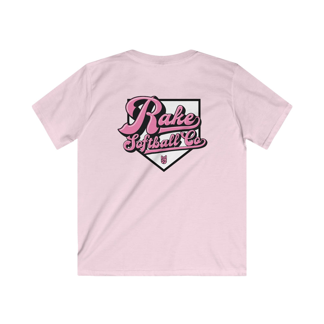 Kids Rake Softball Co. Tee - Rake Baseball Company - RAKE BASEBALL | BASEBALL T-SHIRT | BASEBALL CLOTHING | GOOD VIBES ONLY